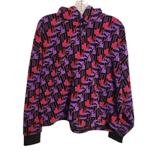 Puma | Women's Multi-Colored Graphic Print Hoodie Sweatshirt (Size Large)